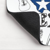 Texas Illustration Doodles of Texas Texas Pattern Muismat (Hoek)