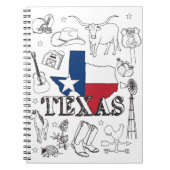 Texas Illustration Doodles of Texas Texas Pattern Notitieboek (Voorkant)
