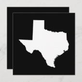 Texas in White en Black Kaart (Voorkant / Achterkant)