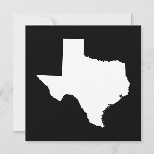 Texas in White en Black Kaart (Voorkant)