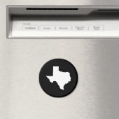 Texas in White en Black Magneet (Insitu (Vaatwasser))