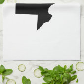 Texas in zwart-wit theedoek (Gevouwen)