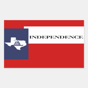 Texas Independence - Lone Star Flag Gadsden Rechthoekige Sticker