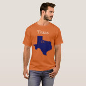 Texas Interstates [Navy Blue Design] T-shirt (Voorkant volledig)