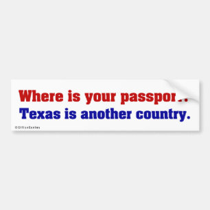 Texas is een heel ander land 2 bumpersticker