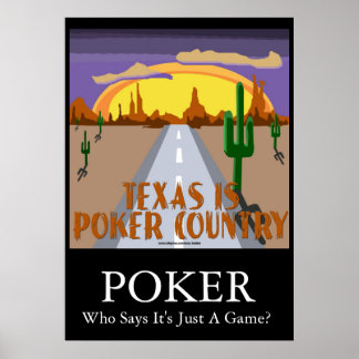 Texas is Poker Land Poster