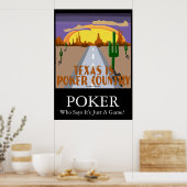 Texas is Poker Land Poster (Keuken)