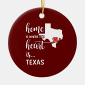 Texas is thuis waar het hart ligt keramisch ornament (Voorkant)