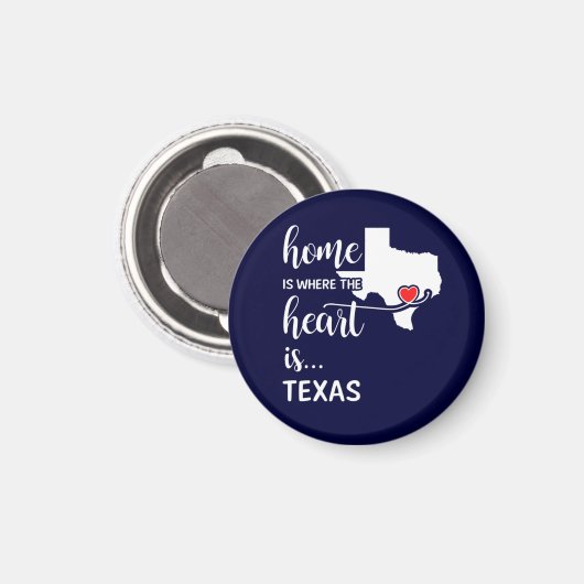 Texas is thuis waar het hart ligt magneet (Voorkant / Achterkant)