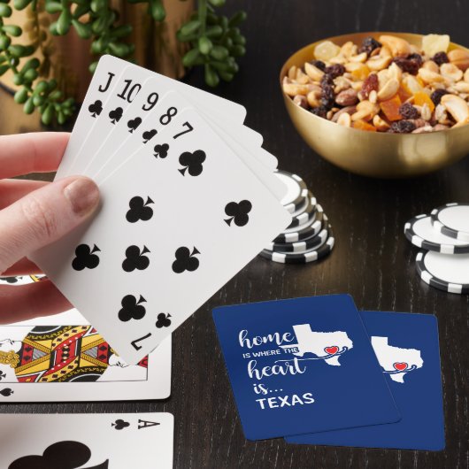 Texas is thuis waar het hart ligt pokerkaarten (Insitu)