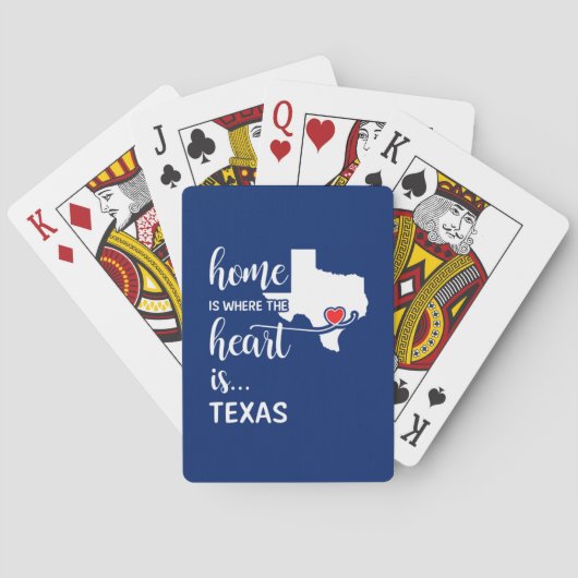 Texas is thuis waar het hart ligt pokerkaarten (Achterkant)