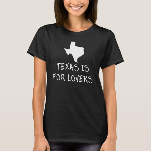 Texas is voor State Word Design T-shirt (Voorkant)