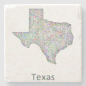 Texas-kaart Stenen Onderzetter (Voorkant)