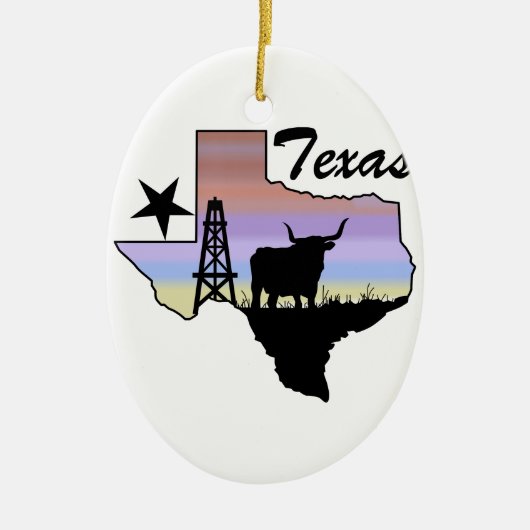 Texas Keramisch Ornament (Voorkant)