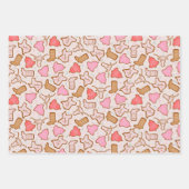 Texas Kerstkoekjes Inpakpapier Vel (Voorkant 3)