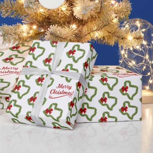 Texas Kerstmis met Red Bow Cadeaupapier (Feestdagen)