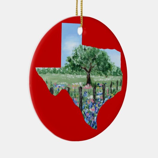 Texas Kerstversiering Keramisch Ornament (Rechts)
