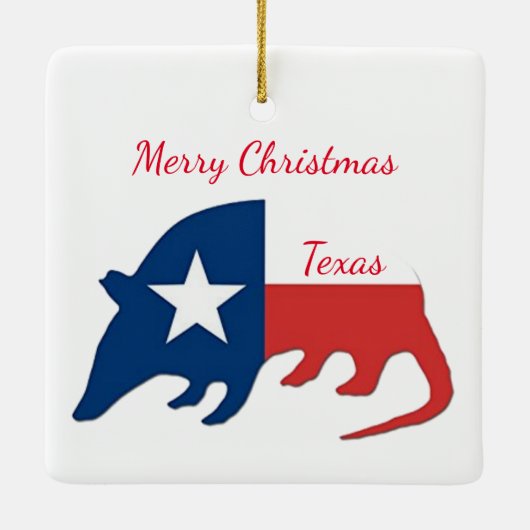 Texas Kerstversiering Keramisch Ornament (Achterkant)