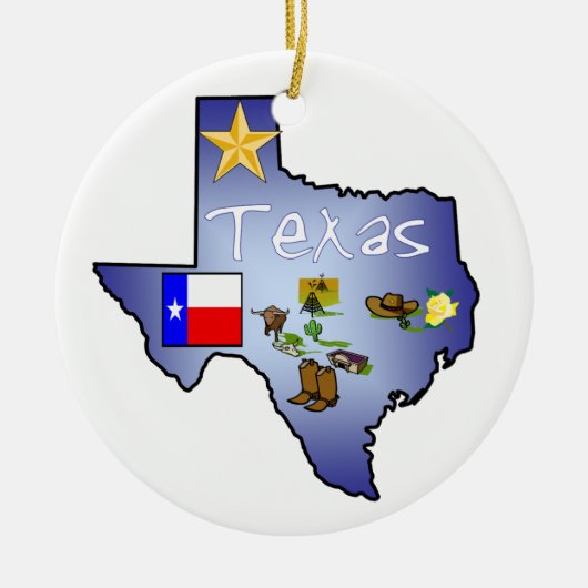 Texas Kerstversiering Keramisch Ornament (Voorkant)