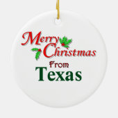 Texas Kerstversiering Keramisch Ornament (Achterkant)
