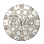 Texas Khaki en witte bewerkbare tekst Dartbord (Voorkant)