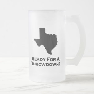 Texas klaar voor een gooi naar beneden matglas bierpul