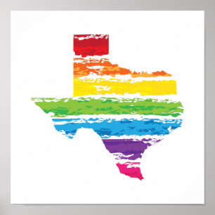 texas kleur strepen poster