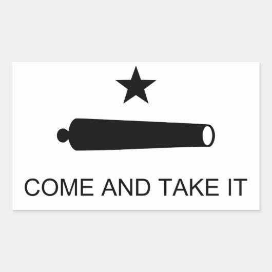 Texas, kom mee. rechthoekige sticker (Voorkant)
