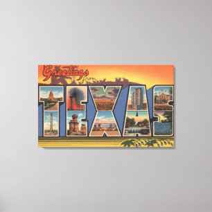 Texas (Land van de Moderne Pionier) Canvas Afdruk