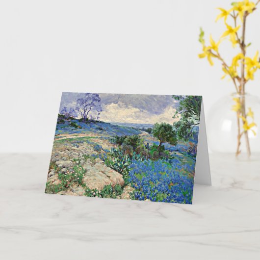 Texas Landschap met Bluebonnets, fijne kunst Kaart (Gele Bloem)