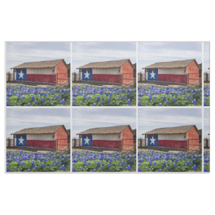 Texas Landschap Schuur met Bluebonnets Stof