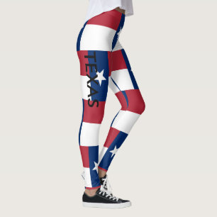 TEXAS Leggings Red White Blue met Yoga Pants