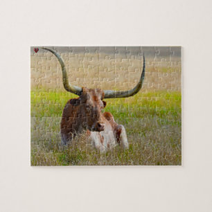 Texas Leghorn Rund Jigsaw Puzzel