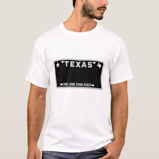 Texas License Bord T-Shirt (Voorkant)