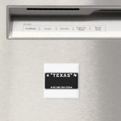 Texas License Bord T-Shirt Magneet (Insitu (Vaatwasser))