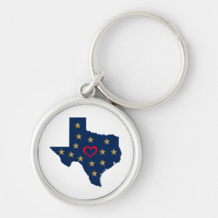 Texas Liefde en Shining Stars in de Lone Star Stat Sleutelhanger