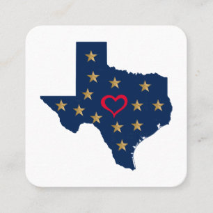 Texas Liefde en Shining Stars in de Lone Star Stat Vierkante Visitekaartje