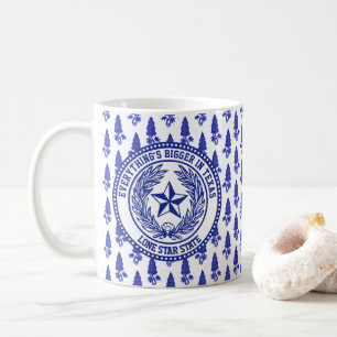 Texas Logo Bluebonnet Pattern Jouw tekst Koffiemok