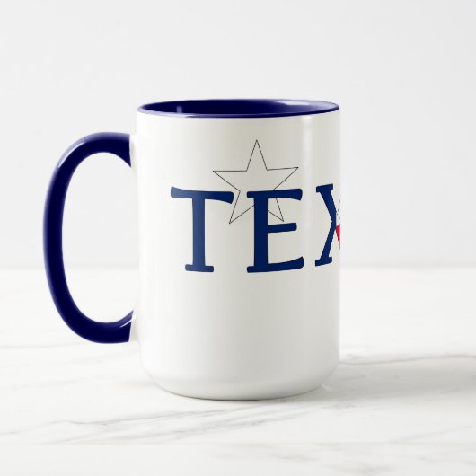 Texas logo met Bluebonnets Mok (Links)