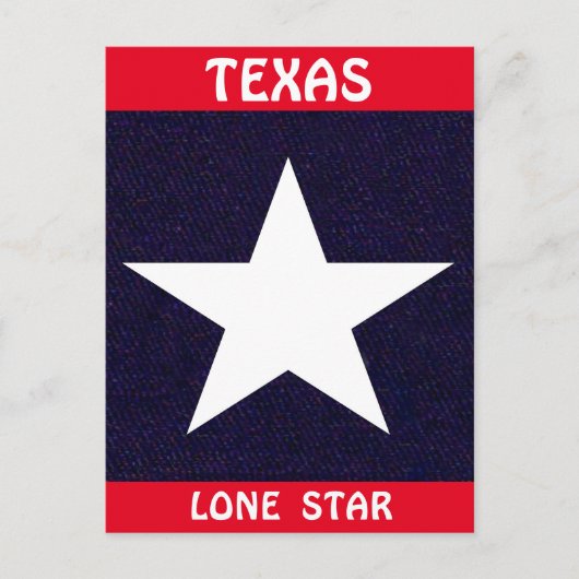 Texas Lone Star Briefkaart (Voorkant)