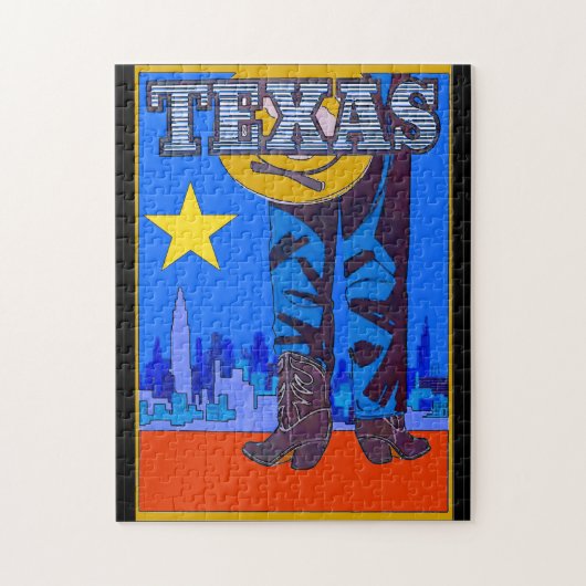 Texas Lone Star Cowboy Legpuzzel (Verticaal)