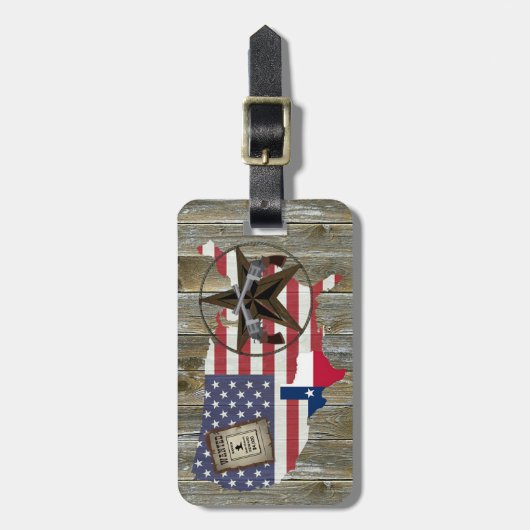 Texas Lone Star Dueling Pistols Meest gezochte Sig Bagagelabel (Voorkant verticaal)