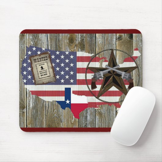 Texas Lone Star Dueling Pistols Meest gezochte Sig Muismat (Met muis)