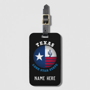 TEXAS LONE STAR FLAG BAGAGELABEL