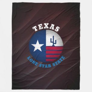 TEXAS LONE STAR FLAG FLEECE DEKEN