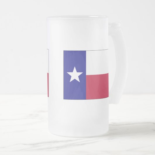 Texas Lone Star Flag Matglas Bierpul (Voorkant rechts)