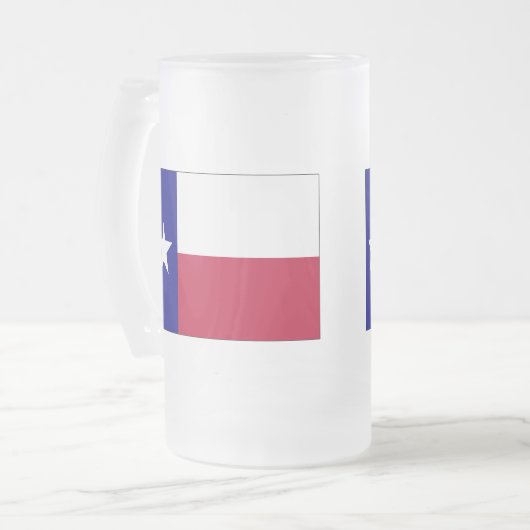 Texas Lone Star Flag Matglas Bierpul (Voorkant links)
