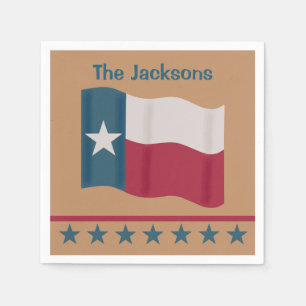 Texas Lone Star Flag Name Persoonlijk Tan Servet