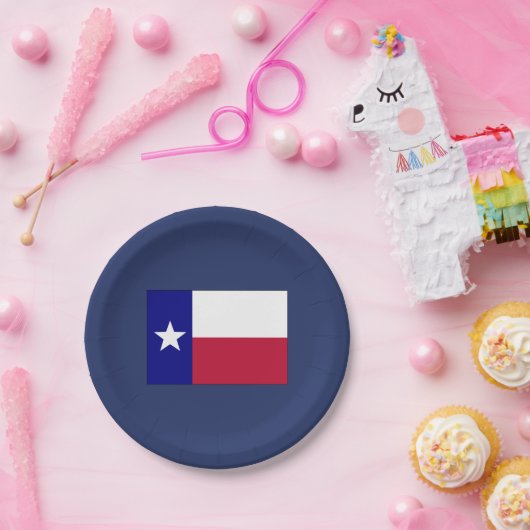 Texas Lone Star Flag Papieren Bordje (Feest)