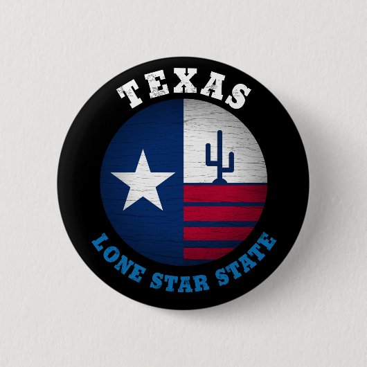 TEXAS LONE STAR FLAG RONDE BUTTON 5,7 CM (Voorkant)